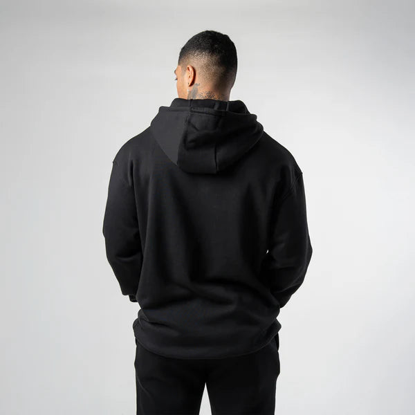 Gymreapers Axis Mockneck Hoodie-Black/White