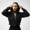 Gymreapers Cropped Skull Full Zip Hoodie
