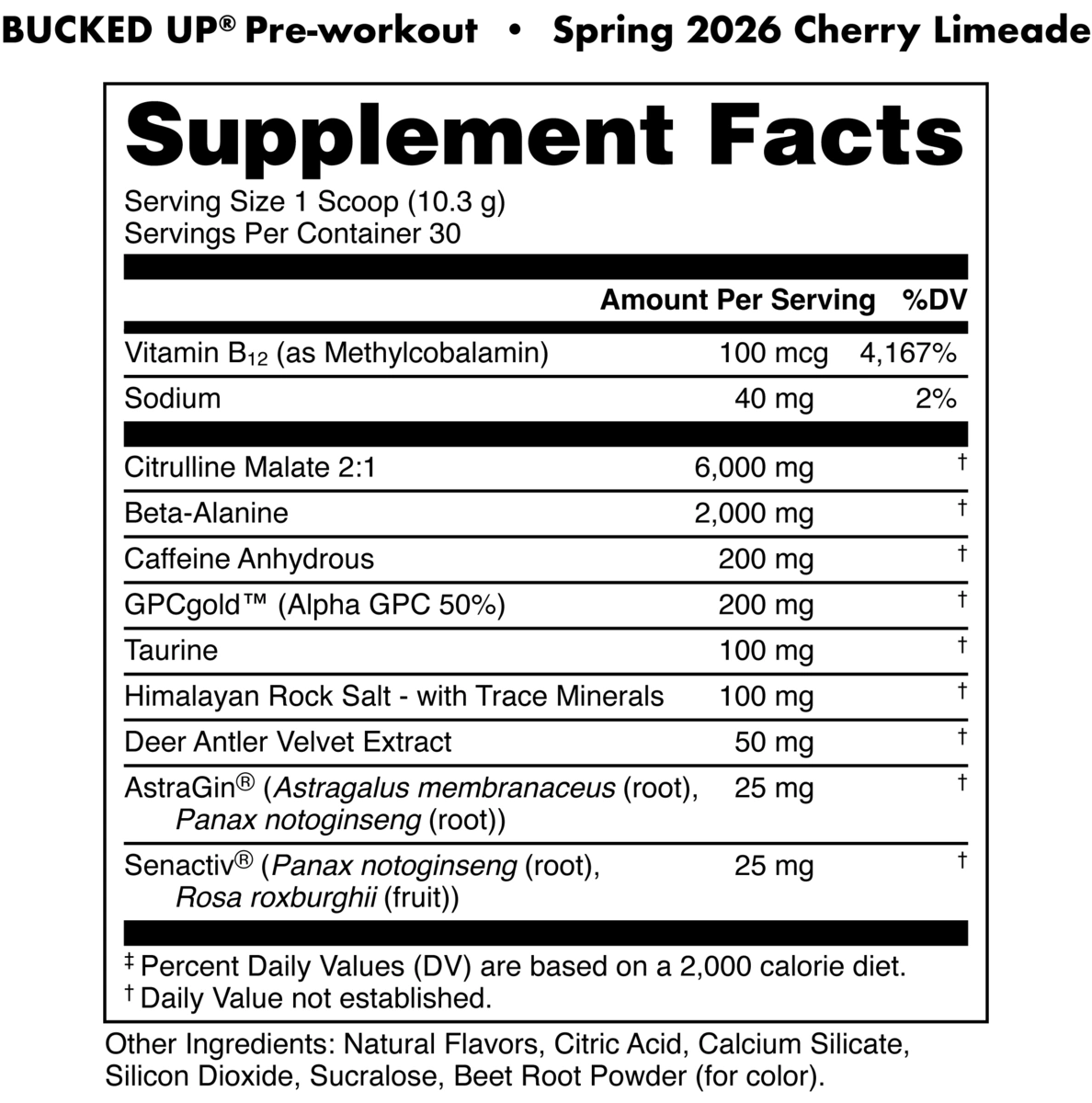 Bucked Up Pre-Workout Limited-Time Flavors